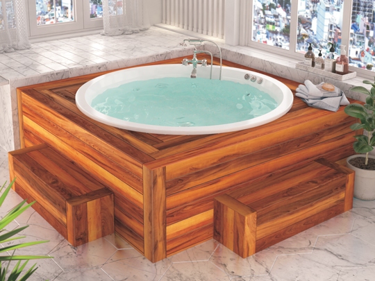 Ahşap Panelli 150×150 Jakuzi