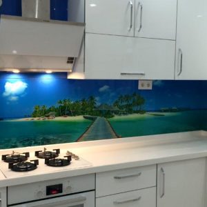 Nisa Mutfak  Arasi Cam Panel