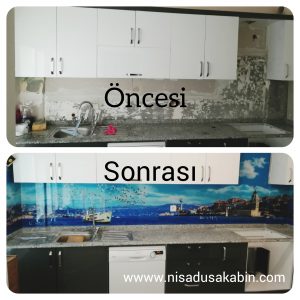 Tezgah Arası 3D Cam Panel