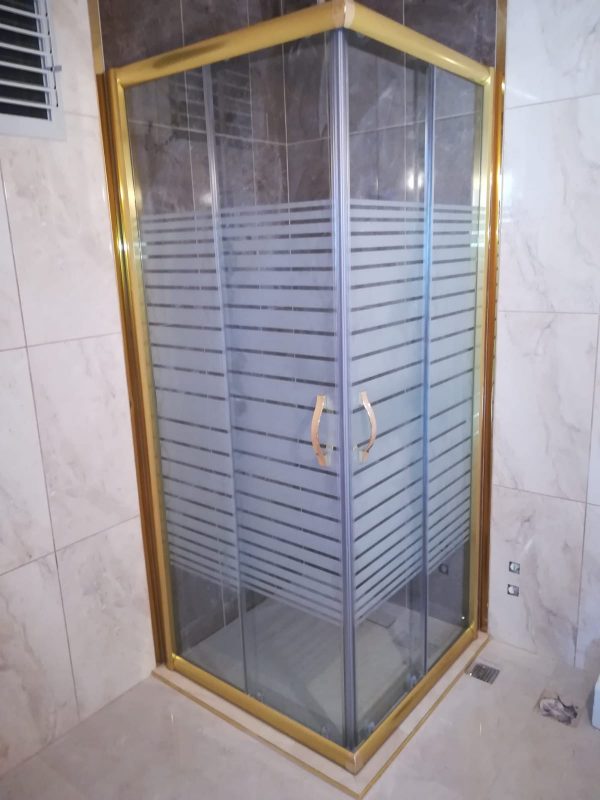 Matrix Serisi Gold Desenli Duşakabin