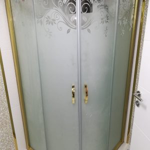 Matrix Serisi Gold Oval Desenli Duşakabin