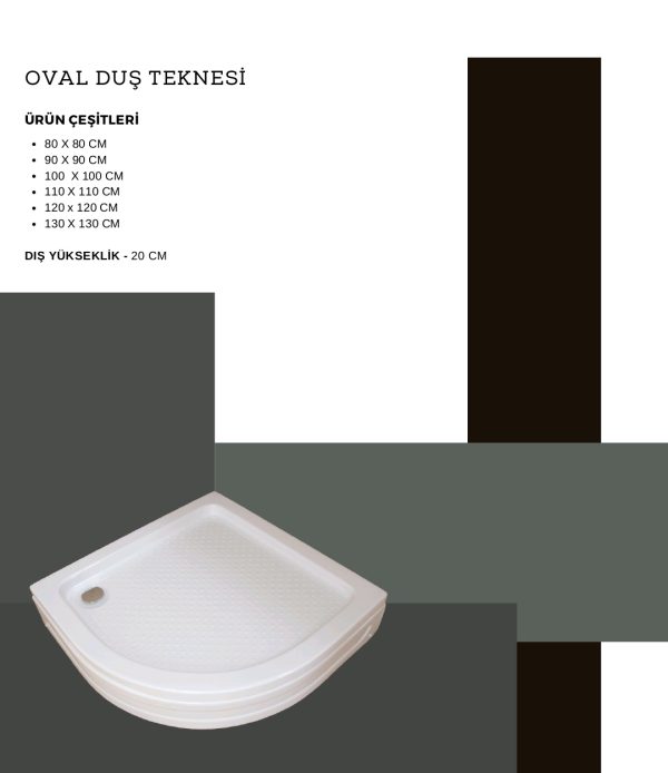 90×90 Oval Duş Teknesi